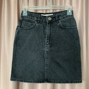 High waist denim skirt